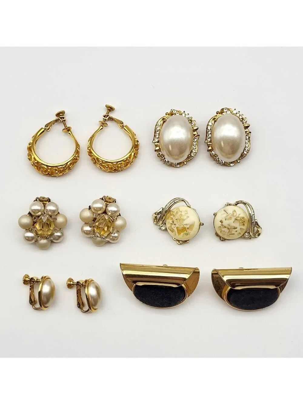 Vintage Clip Screw Back Earrings Lot Collection Coro Napier Japan & More